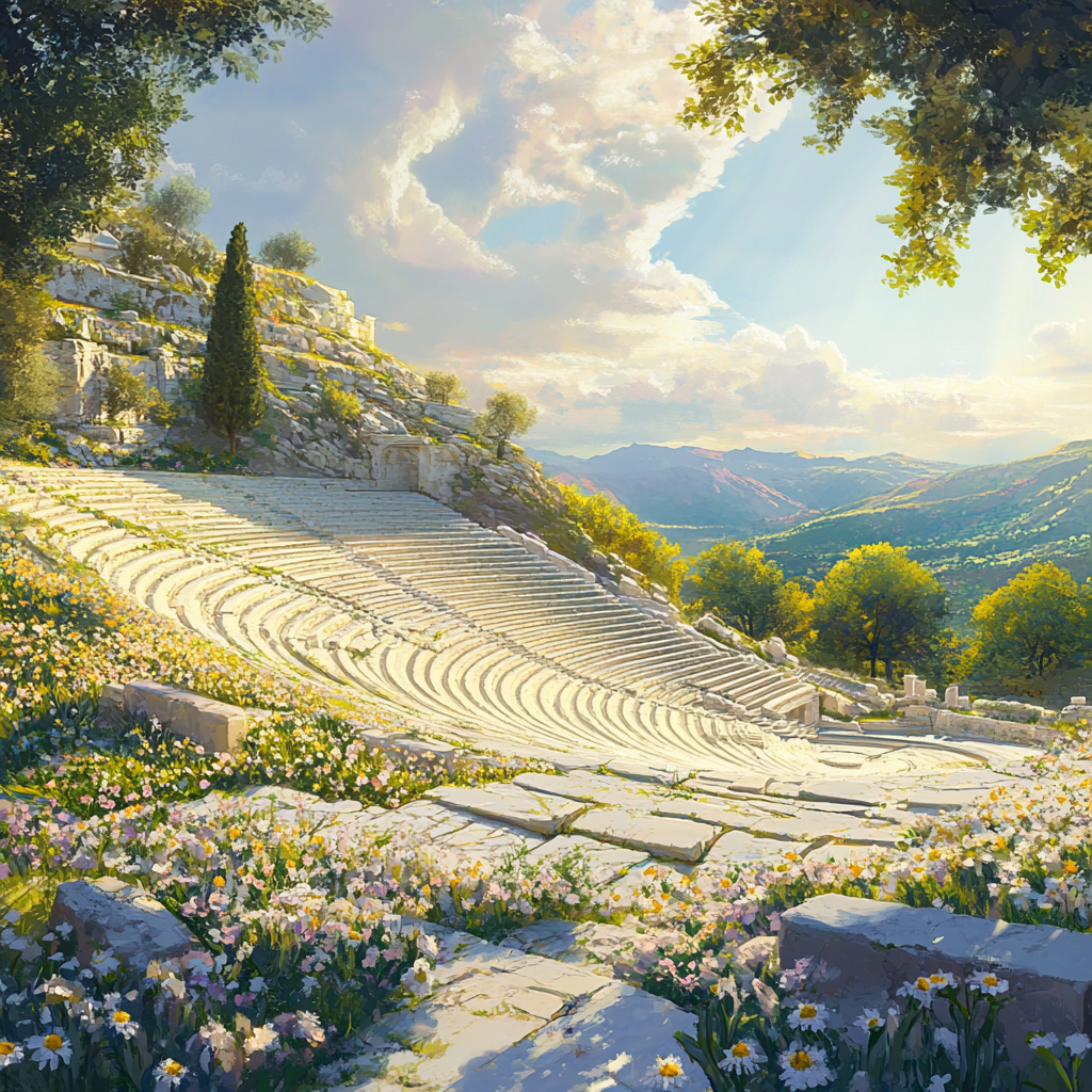 Greek Amphitheater in Forest