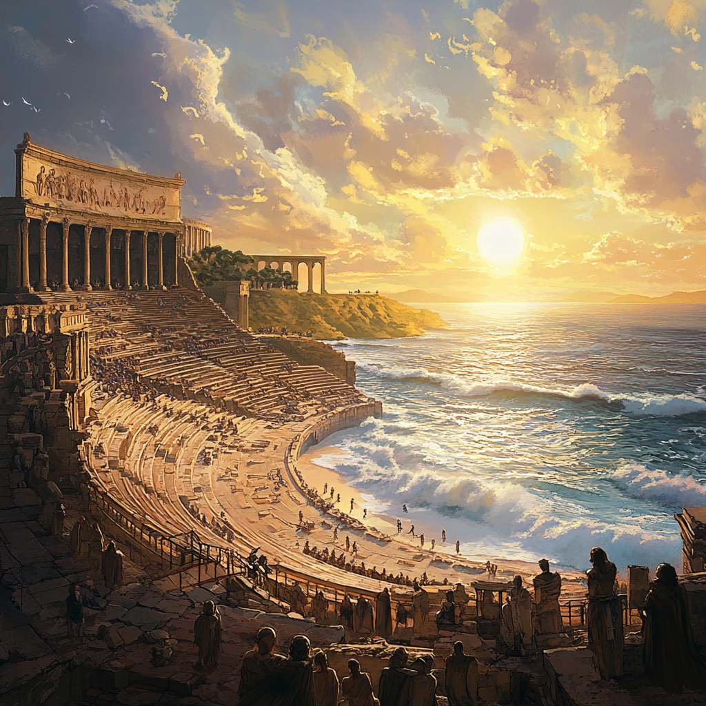Amphitheater by the Sea at Sunrise