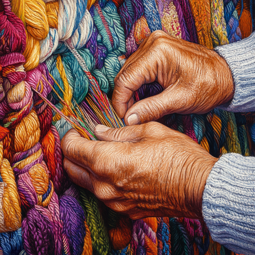Hands Creating Textile Crafts
