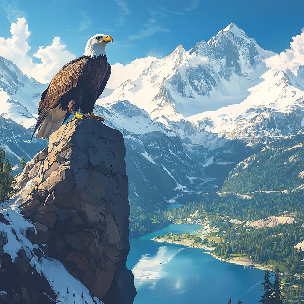 Bald Eagle on Cliff View