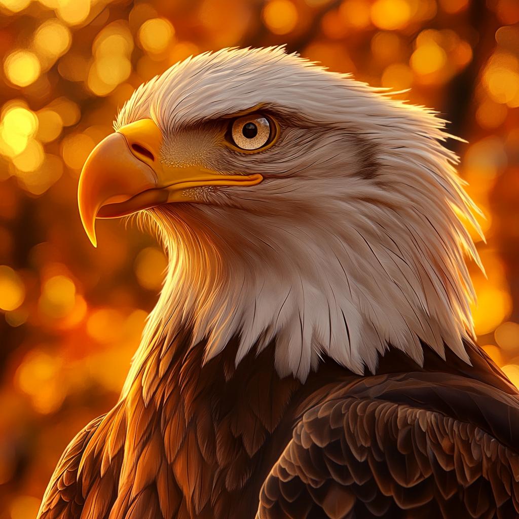Bald Eagle Portrait in Autumn
