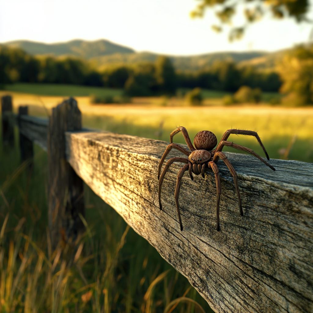 Brown Recluse Spider on Fence
