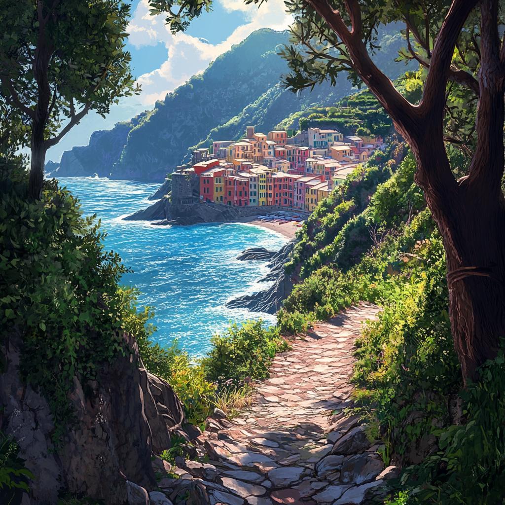 Cinque Terre Italian Coastline View
