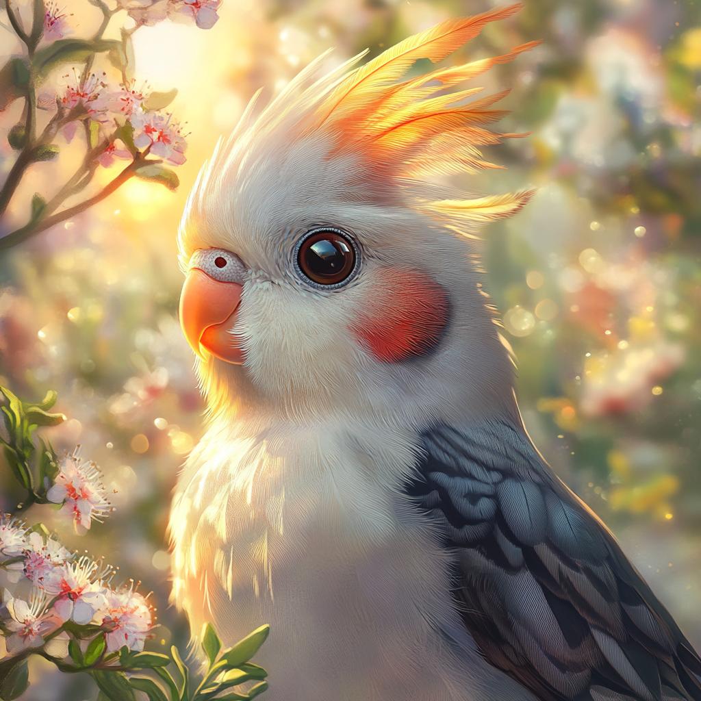 Cockatiel Close Up Portrait