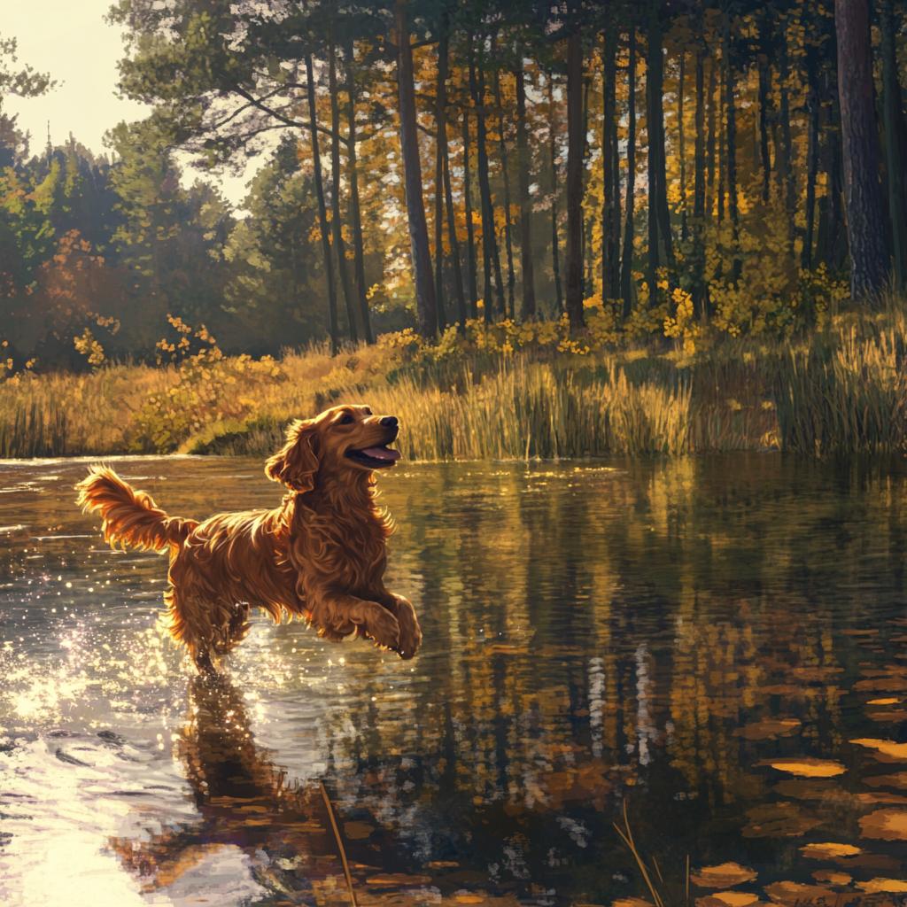 Happy Cocker Spaniel in Forest River