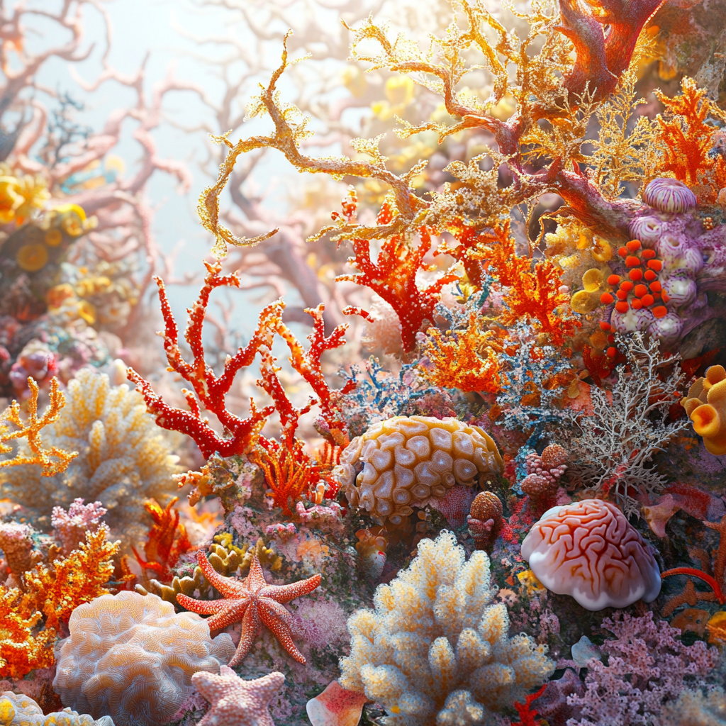 Tropical Coral Reef with Seastar