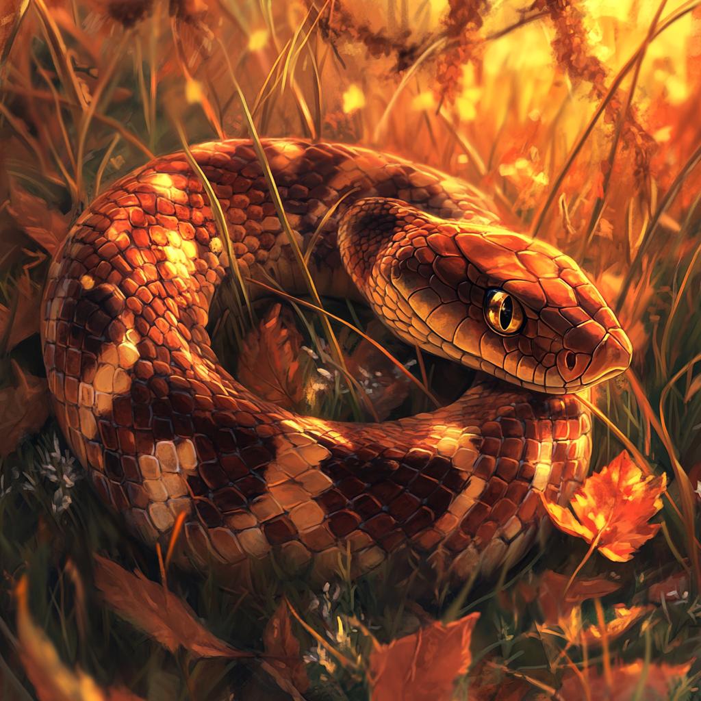 Corn Snake Hunting Close Up at Sunset