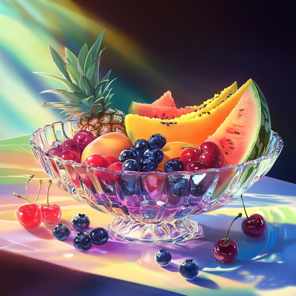 Fruit Still Life on White Table
