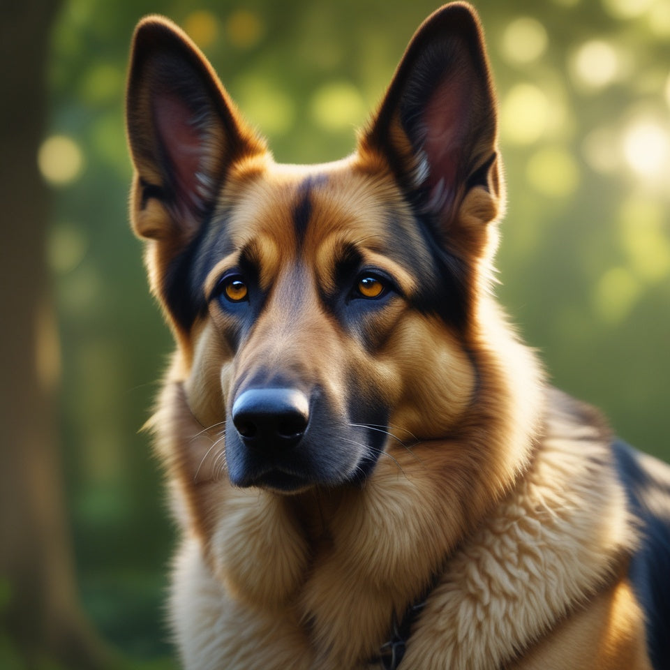 Close Up Portrait of German Shepherd