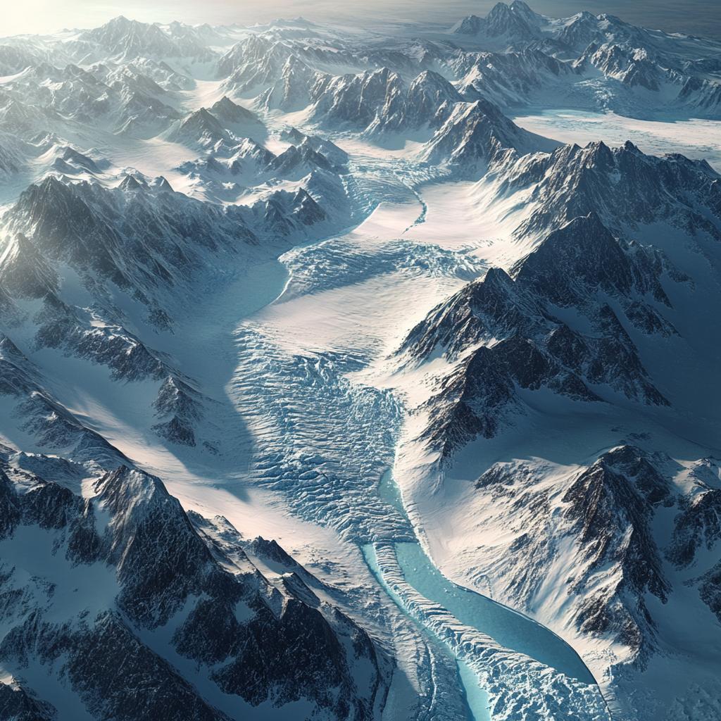 View of Glaciers from Space