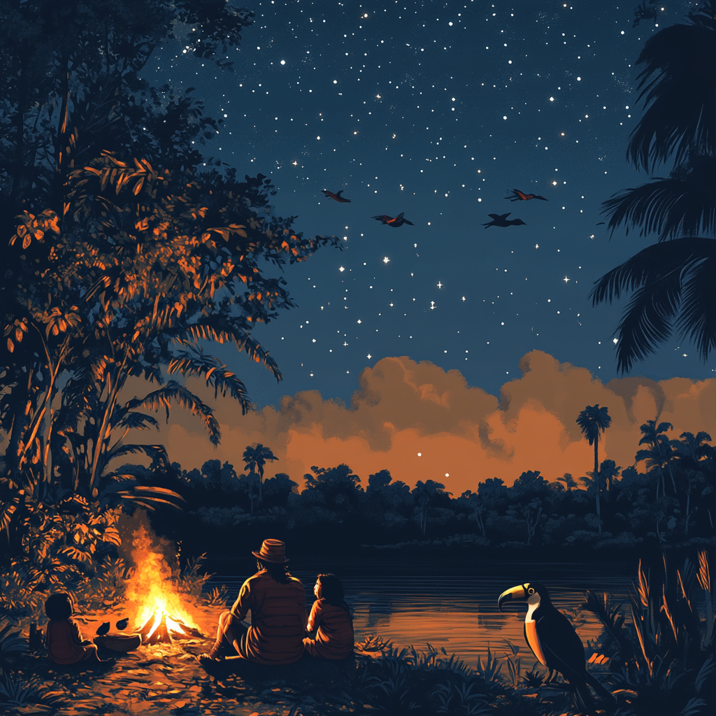 Indigenous Elder Sharing Stories by Fire