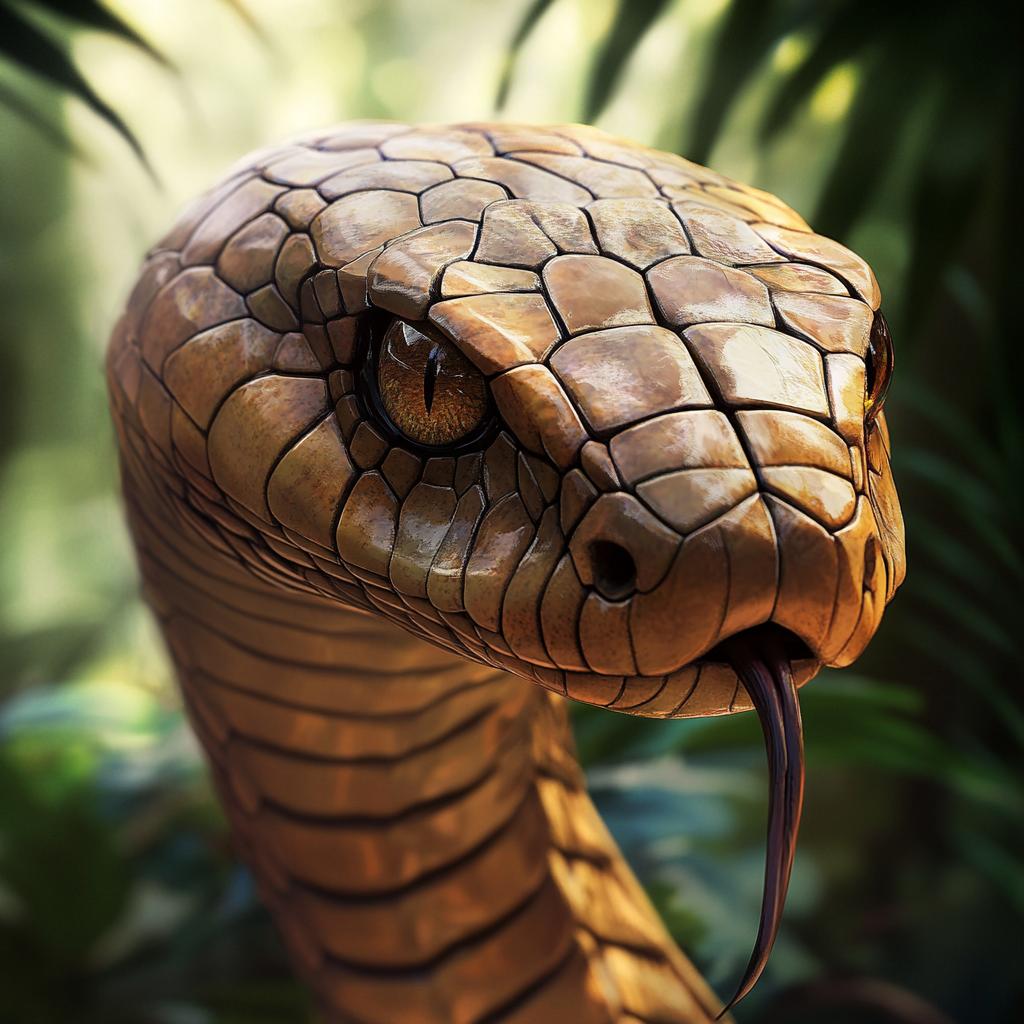 Close Up Portrait of King Cobra