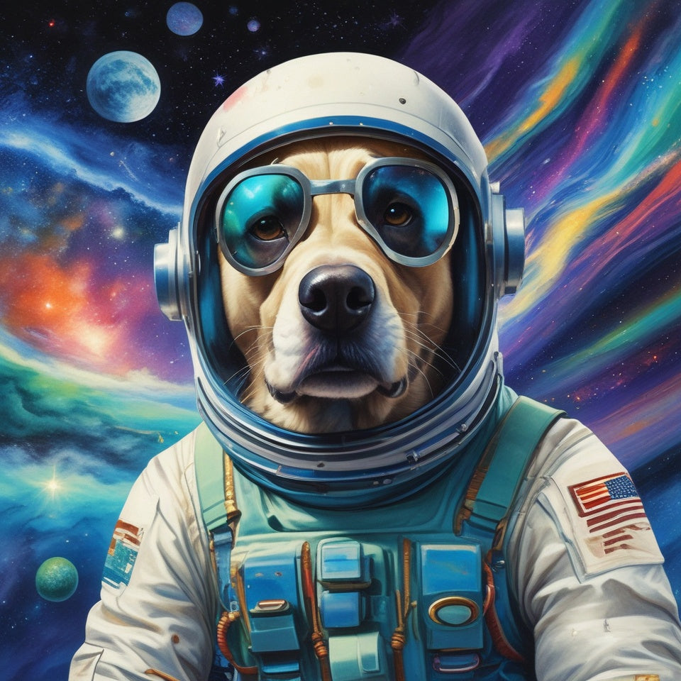 Astronaut Labrador Retriever Portrait