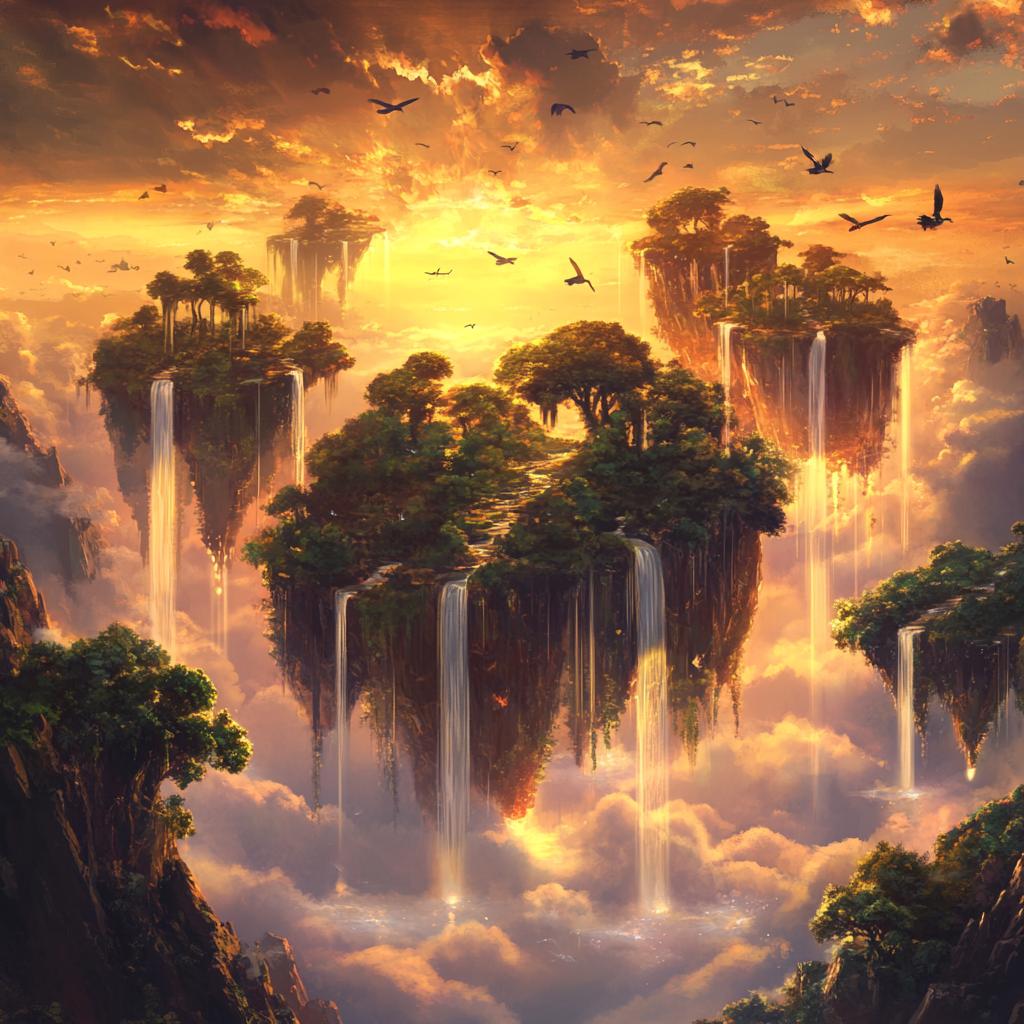 Floating Islands with Waterfalls