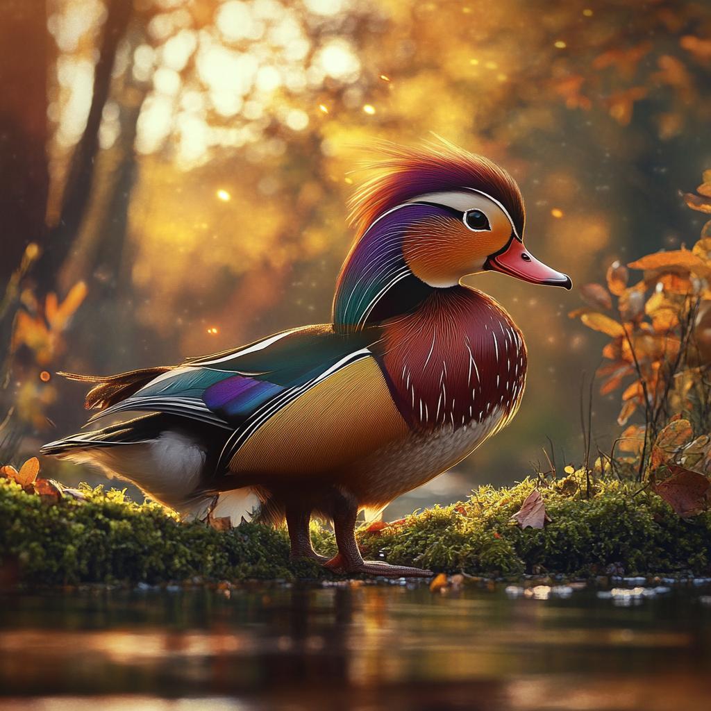 Mandarin Duck by Autumn River