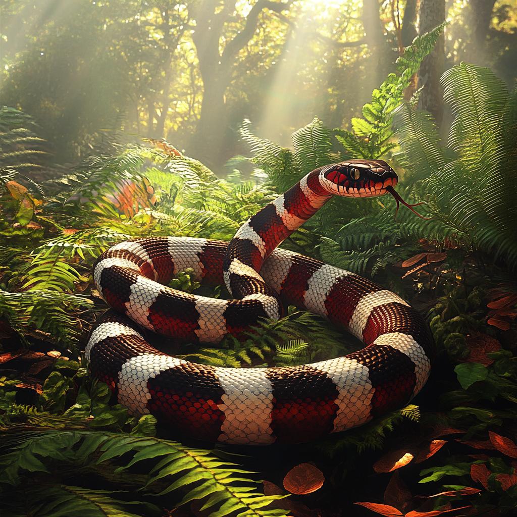 Milk Snake in Rainforest