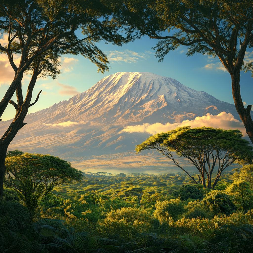 Mount Kilimanjaro View from Rainforest