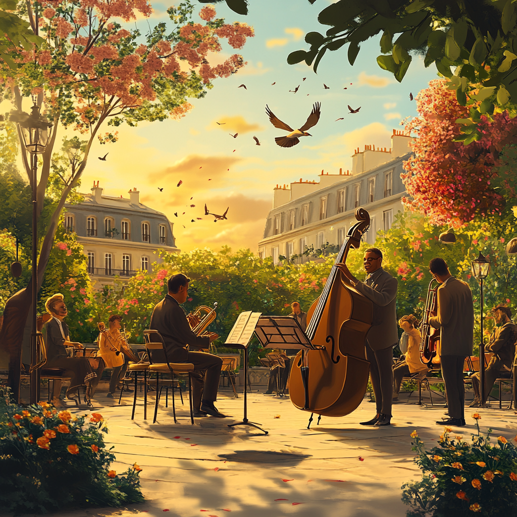 Bass Violin Practice in French Park