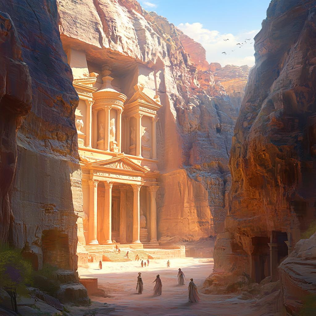 Petra Jordan Temple in Daylight