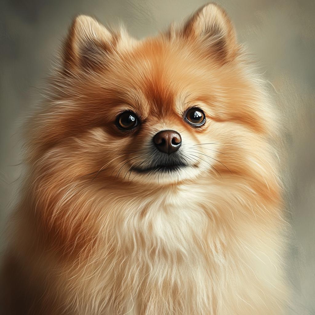 Close Up Portrait of Pomeranian