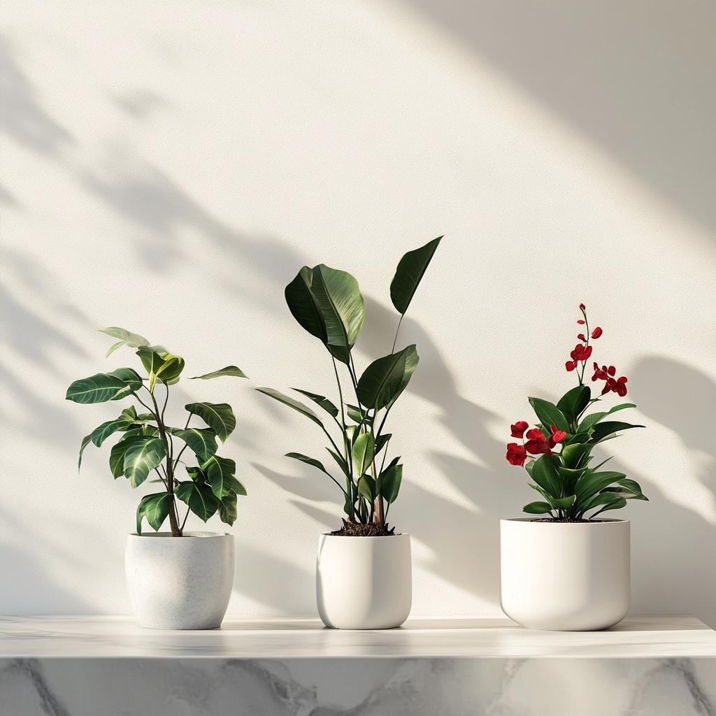 Modern Green Plant Still Life Decor