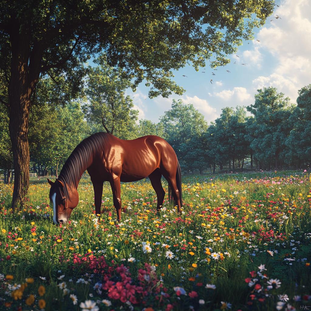 Close Up Dark Brown Quarter Horse