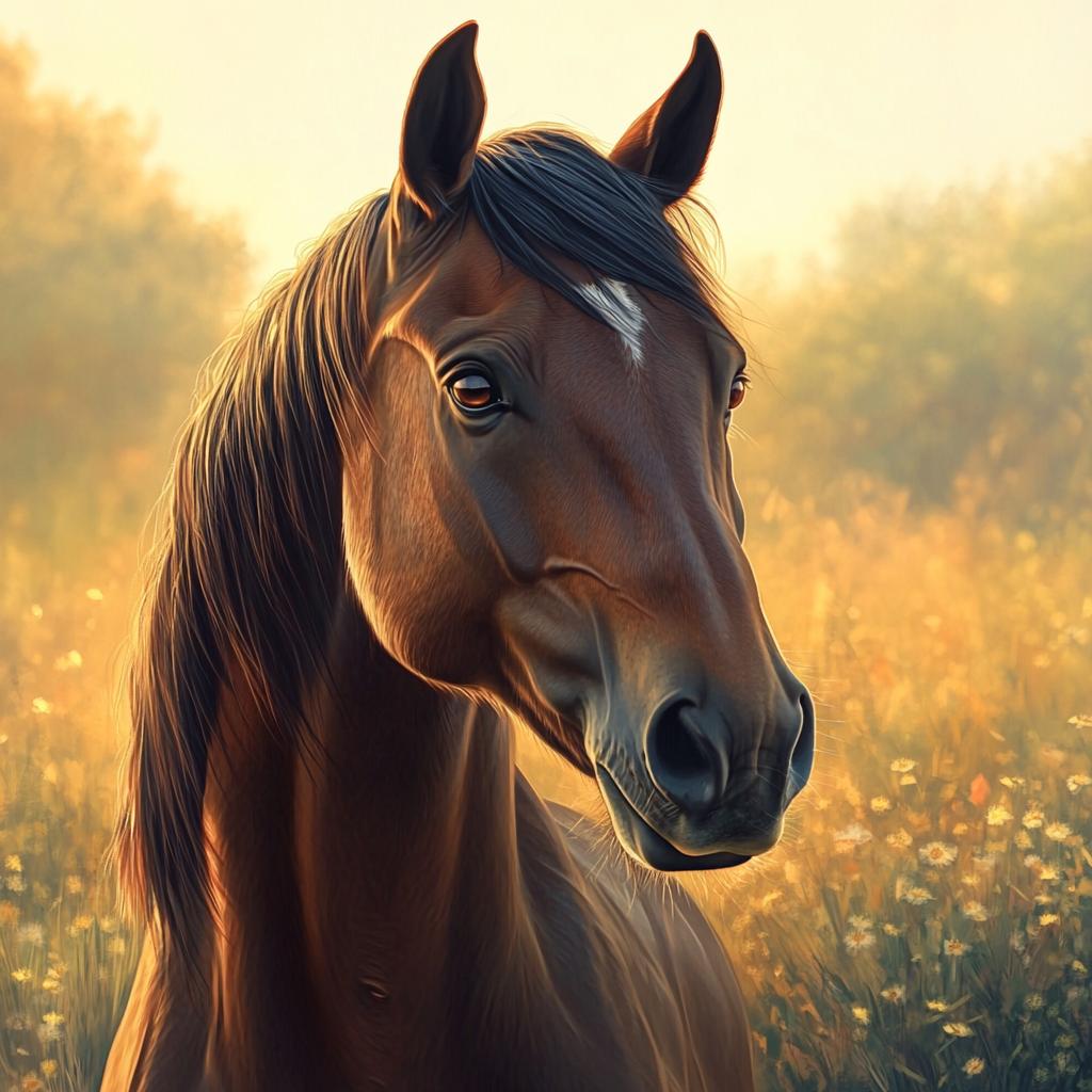 Close Up Light Brown Quarter Horse