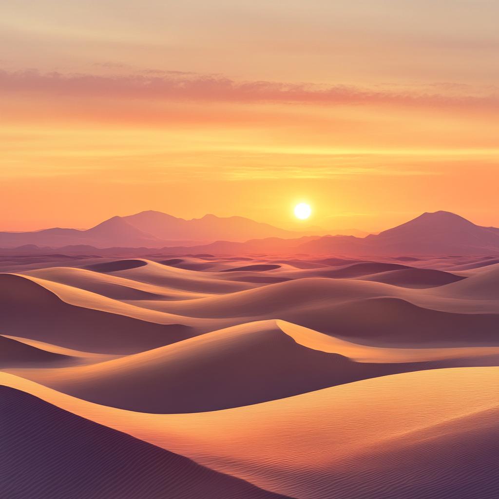 Sand Dunes at Sunset