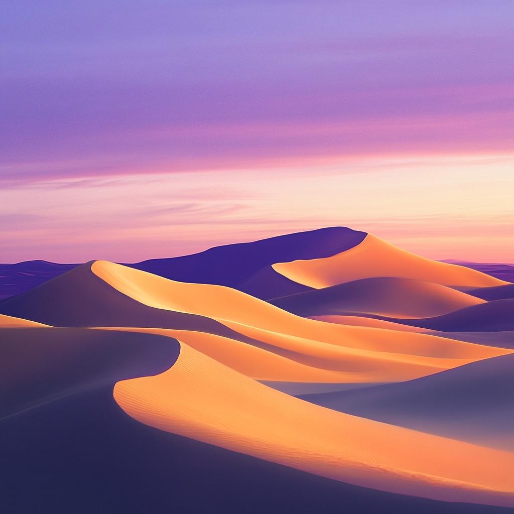 Sand Dunes After Sunset Blue Hour