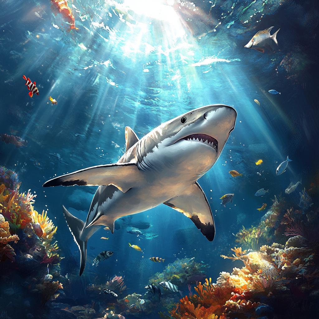 Sand Tiger Shark in Coral Reef