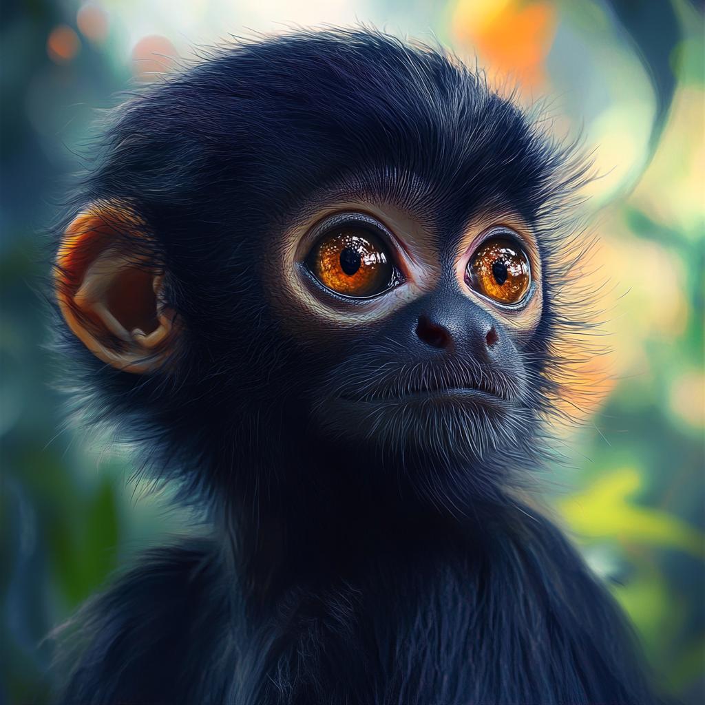 Close-up Portrait of Spider Monkey