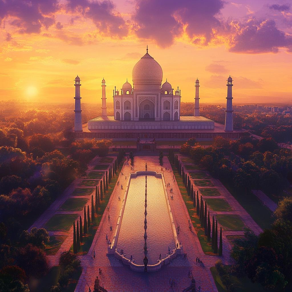 Taj Mahal at Sunset