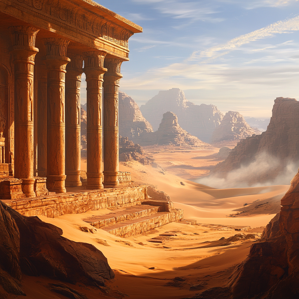 Desert Roman Temple Remains