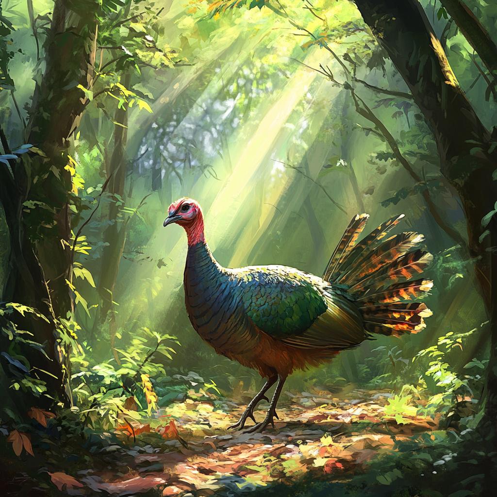 Turkey in Dense Forest