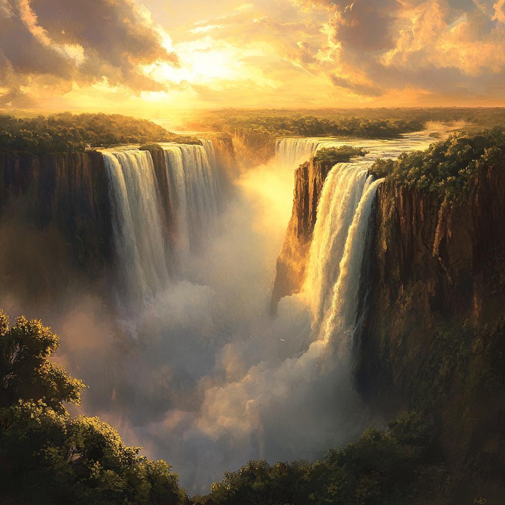 Victoria Falls Sunset Panorama